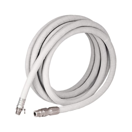 Strahman Washdown Equipemnt 50' X 58 SX White Hose SS Fitting W Int Sprng No Nozzle HWS050SSWHITE